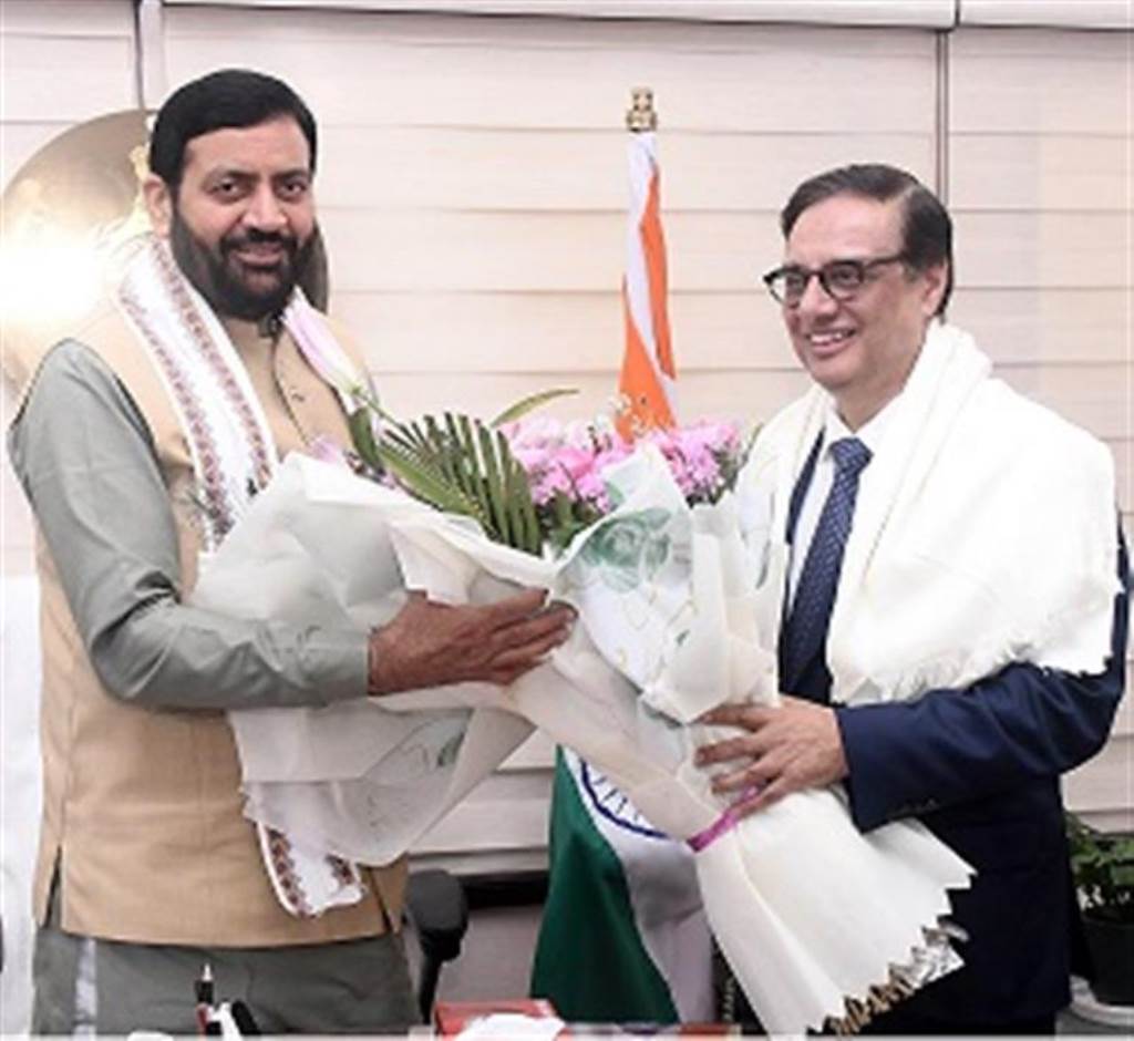Singapore India Business Forum Chairman Prasun Mukherjee met Chief Minister Naib Singh Saini